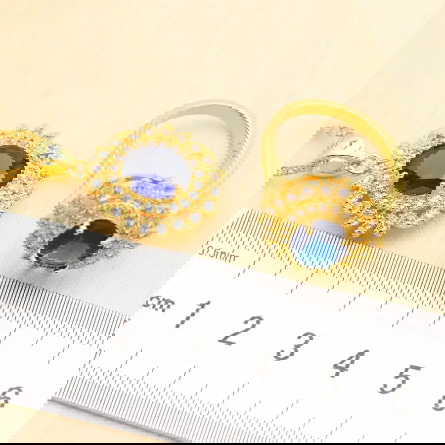 Luxury Blue Crystal Gold Plated Jewelry Sets - Graceland Home and Living -  