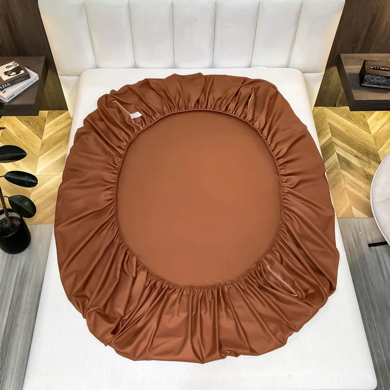 Luxury  Cotton Fitted Bed Sheet Elastic Band Around Bedsheet - Graceland Home and Living -  