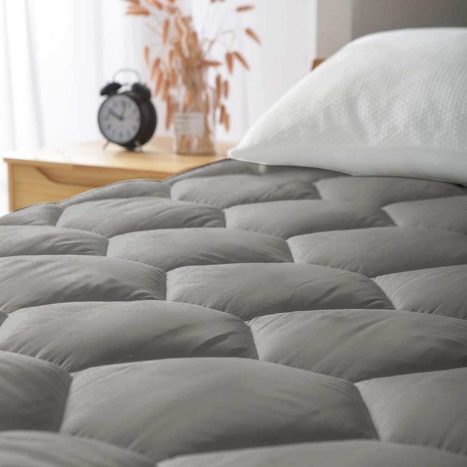 Mattress Pad, 8-21" Deep Pocket Protector Ultra Soft Quilted Fitted Topper Cover - Graceland Home and Living -  