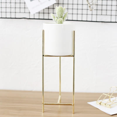 Modern Green Home Décor .Flower Pot Holder With Metal Plant Stand - Graceland Home and Living -  