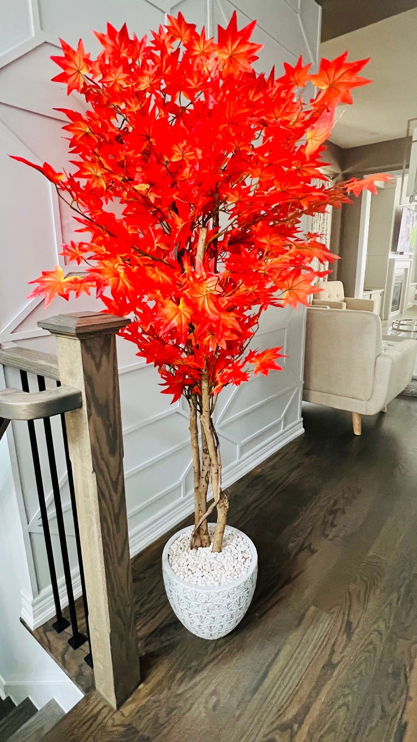 Multi Trunk Silk Maple Leaf Tree in Pot - Graceland Home and Living -  