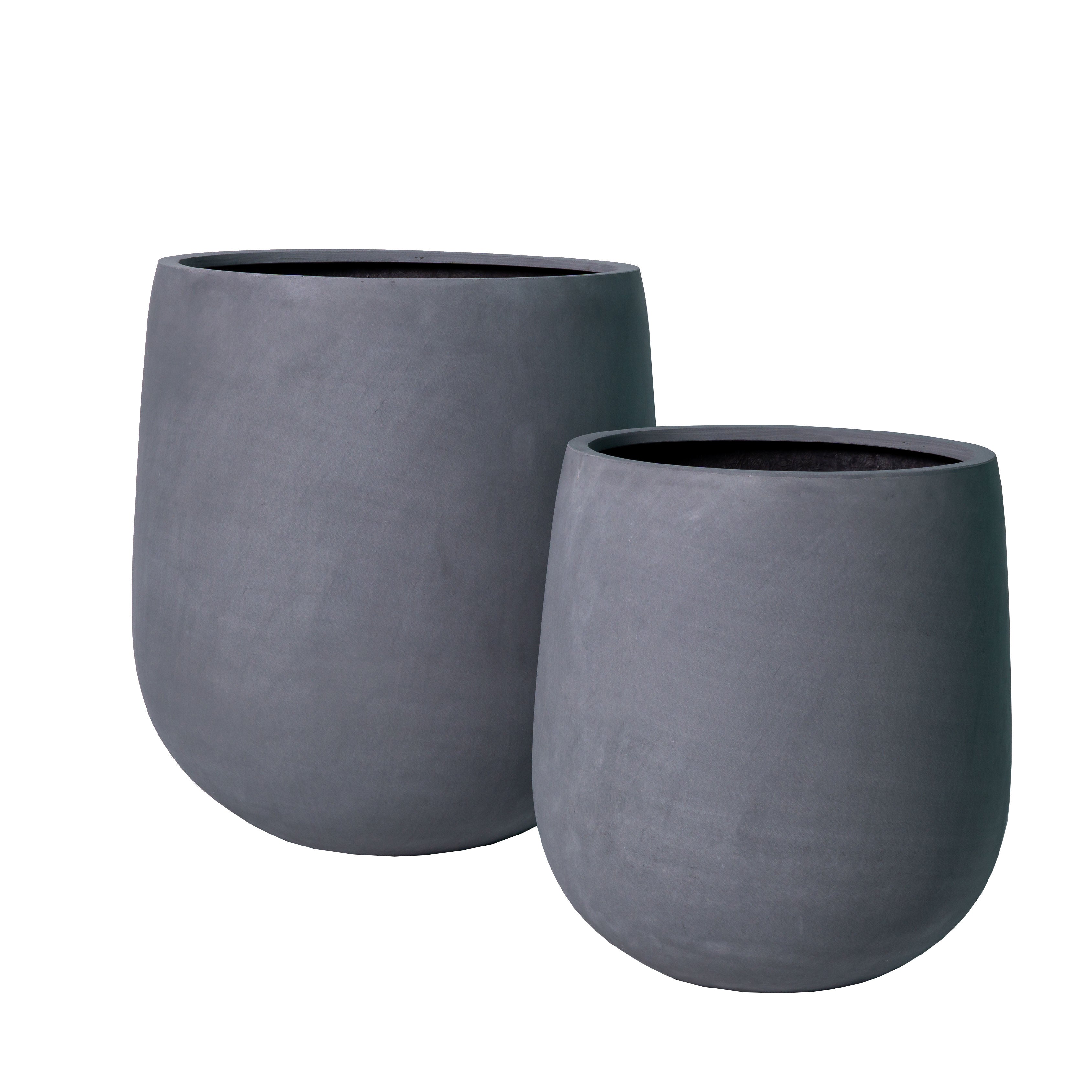 Natural grey high quality  finish large fiberglass planter pots boxes Graceland Home and Living