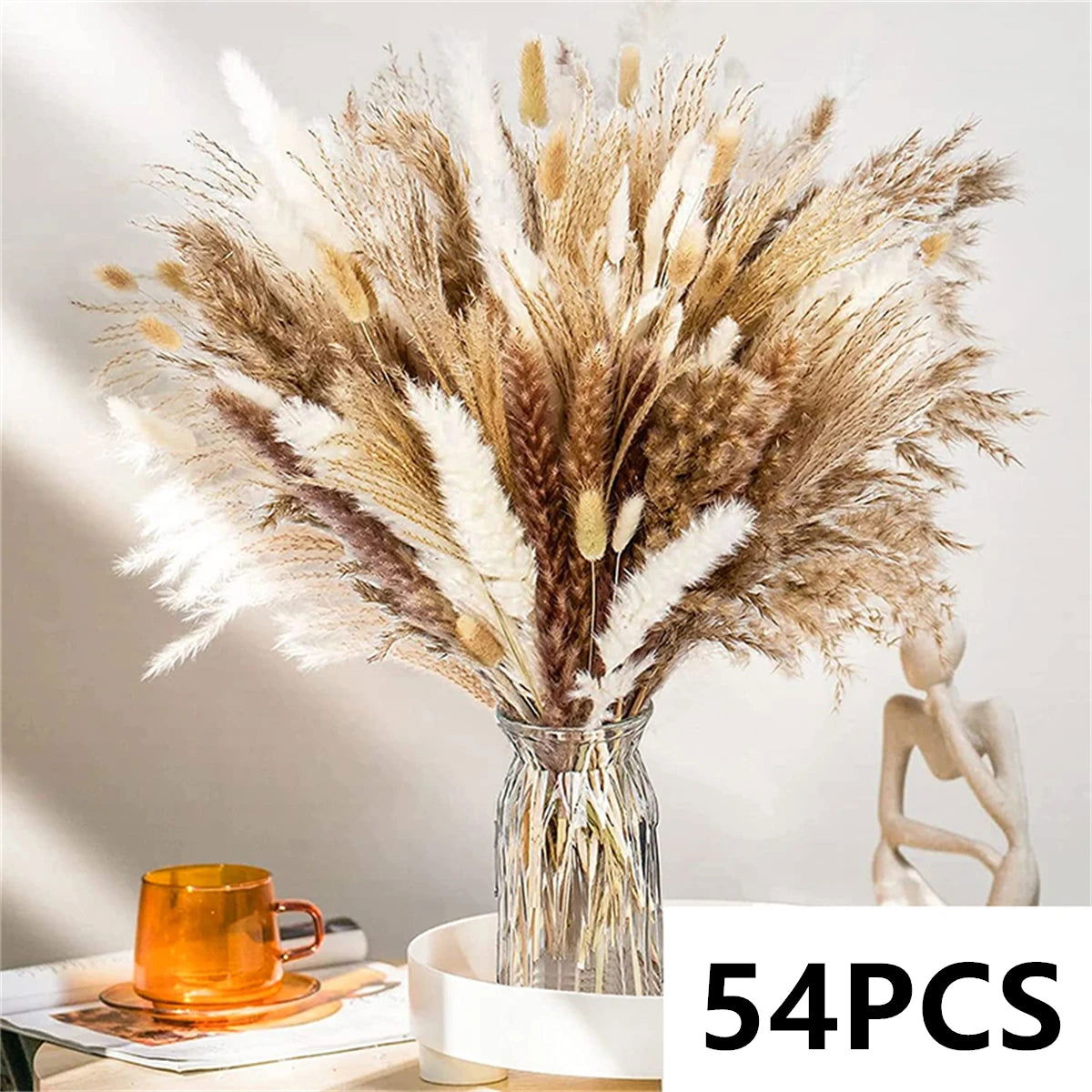 Natural Pampas Dried Flowers. Floral Bouquet For Home Vase Decoration - Graceland Home and Living -  
