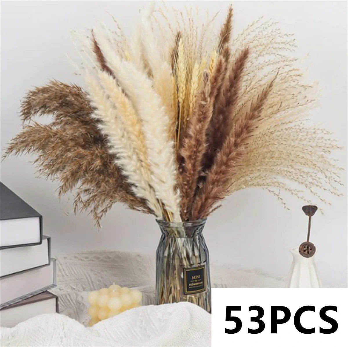 Natural Pampas Dried Flowers. Floral Bouquet For Home Vase Decoration - Graceland Home and Living -  