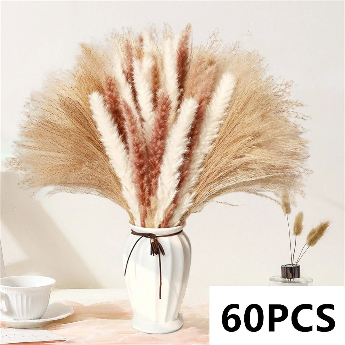Natural Pampas Dried Flowers. Floral Bouquet For Home Vase Decoration - Graceland Home and Living -  