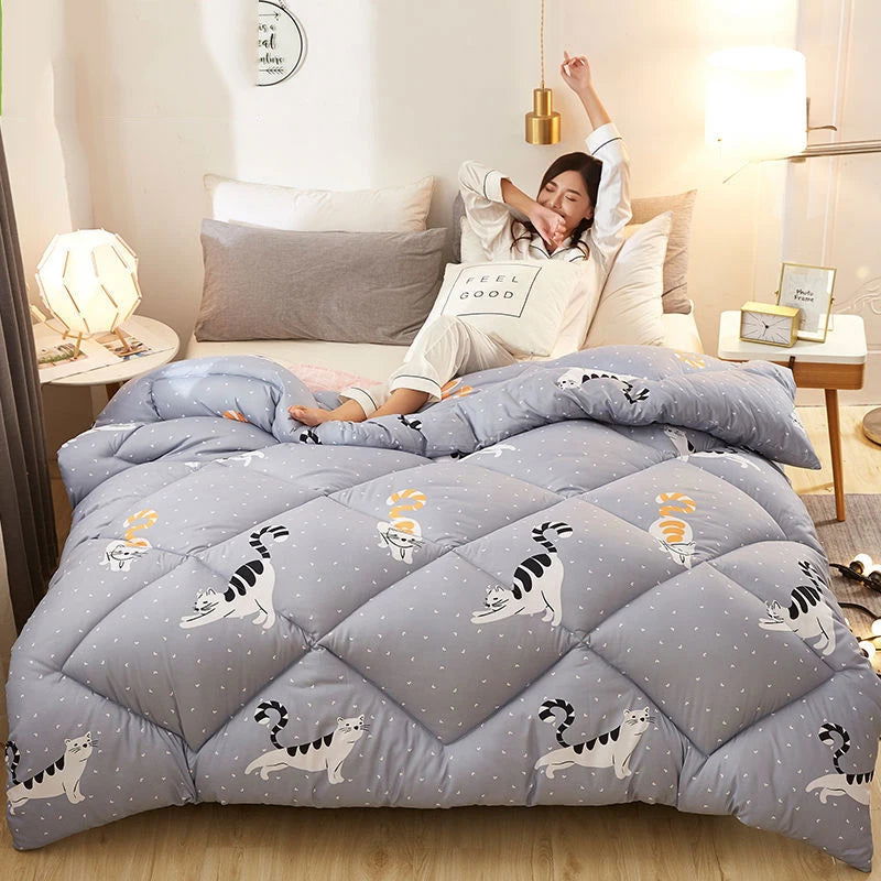 Nordic Winter Warm Quilt Thick Fluffy Cotton Quilts - Graceland Home and Living -  