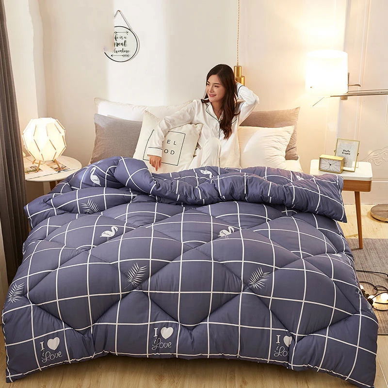 Nordic Winter Warm Quilt Thick Fluffy Cotton Quilts - Graceland Home and Living -  