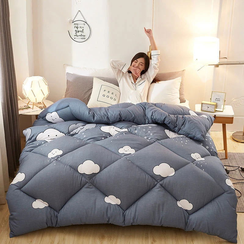 Nordic Winter Warm Quilt Thick Fluffy Cotton Quilts - Graceland Home and Living -  