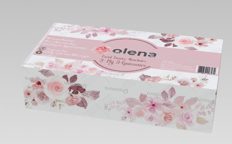 Olena  3 Ply Soft & Strong Facial Tissue, Hypoallergenic and Dermatologist Tested, 24 Boxes, 100 Tissues per Box - Graceland Home and Living -  