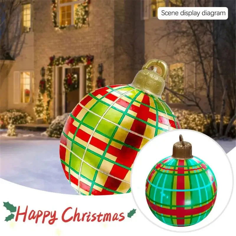 Outdoor Christmas Inflatable Decorated Ball 60cm PVC Giant Big - Graceland Home and Living -  
