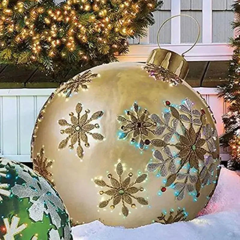 Outdoor Christmas Inflatable Decorated Ball 60cm PVC Giant Big - Graceland Home and Living -  