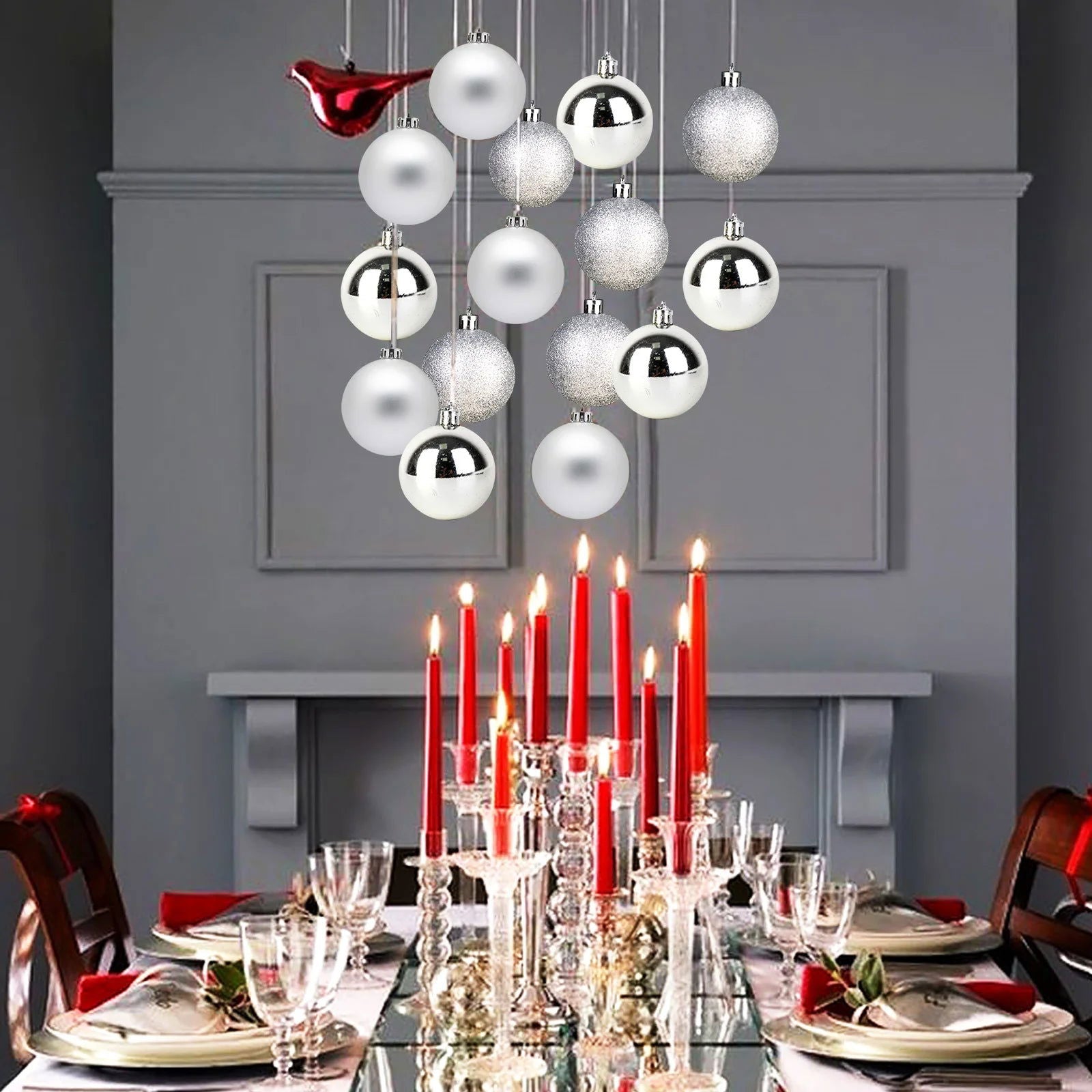 Pink/Golden/Silver Christmas Balls - Graceland Home and Living -  