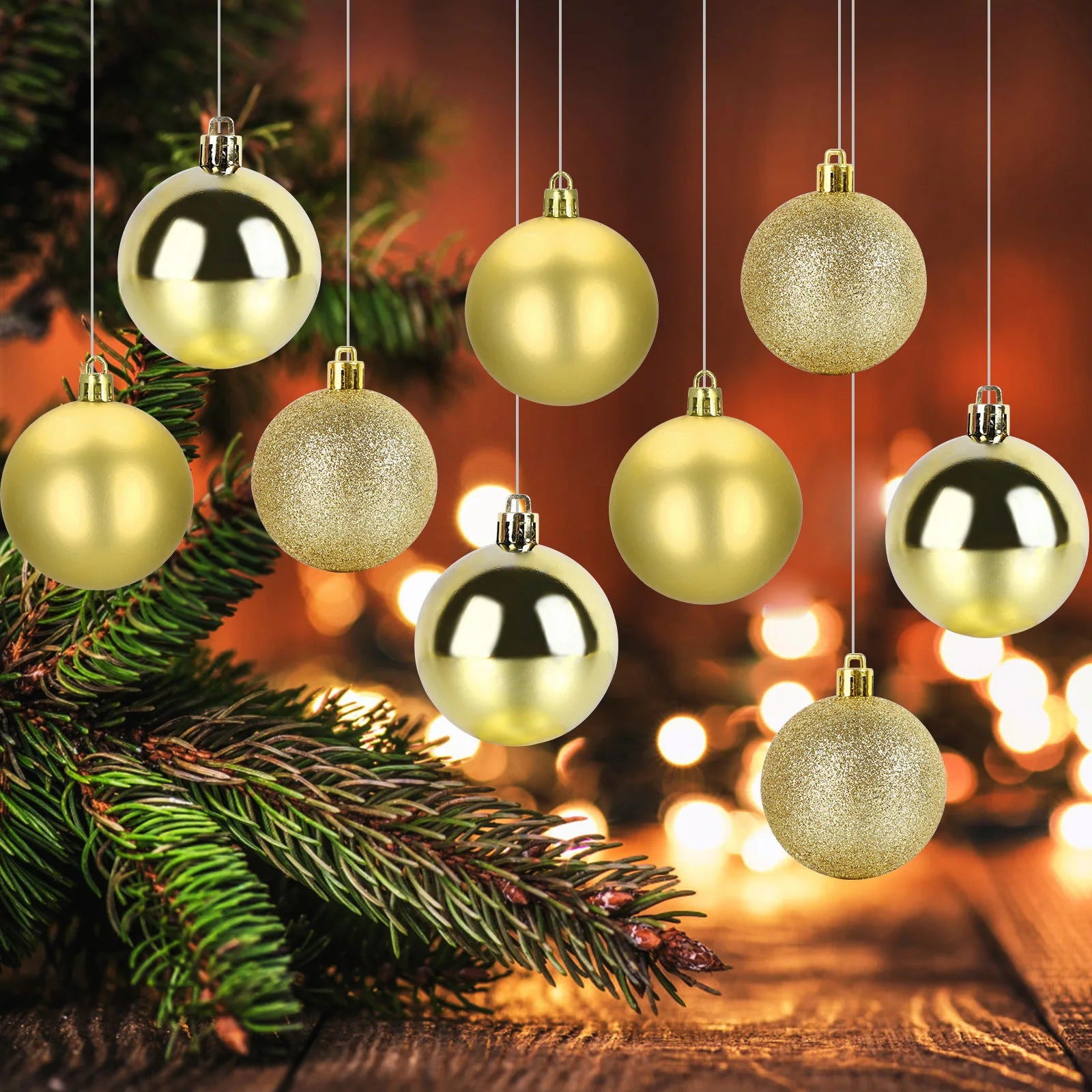 Pink/Golden/Silver Christmas Balls - Graceland Home and Living -  