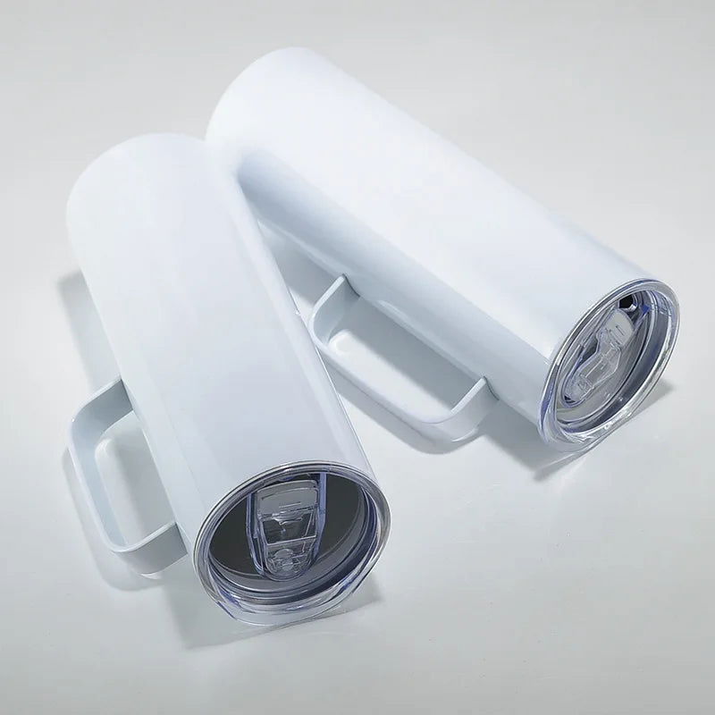 Portable thermos cup 590ml mug with handle straight cup - Graceland Home and Living -  