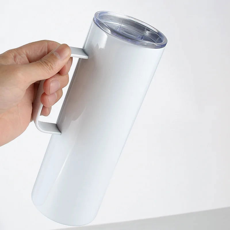 Portable thermos cup 590ml mug with handle straight cup - Graceland Home and Living -  