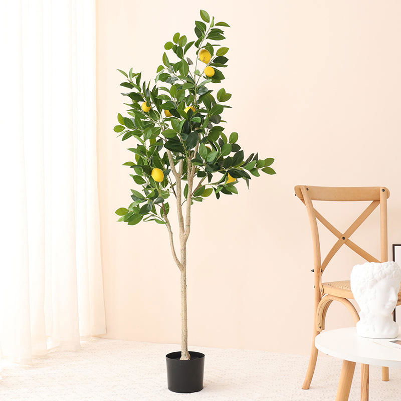 Realistic 1.5M (5FT) Height Artificial Ornamental  Bonsai Lemon Tree - Graceland Home and Living -  