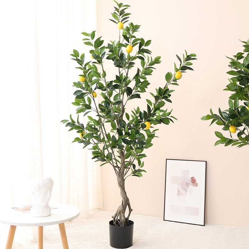 Realistic 1.5M (5FT) Height Artificial Ornamental  Bonsai Lemon Tree - Graceland Home and Living -  