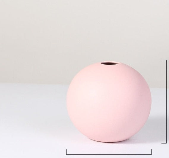 Round ceramic pot with bright colors - Graceland Home and Living -  