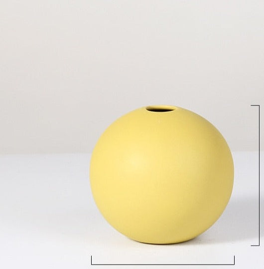 Round ceramic pot with bright colors - Graceland Home and Living -  