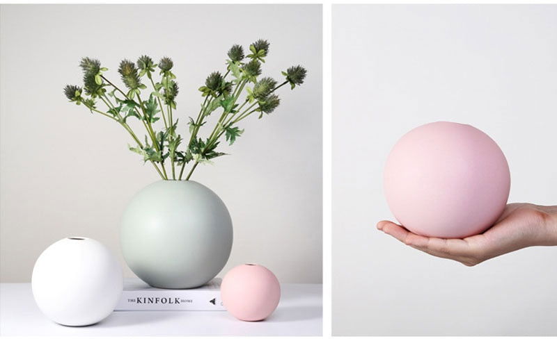 Round ceramic pot with bright colors - Graceland Home and Living -  