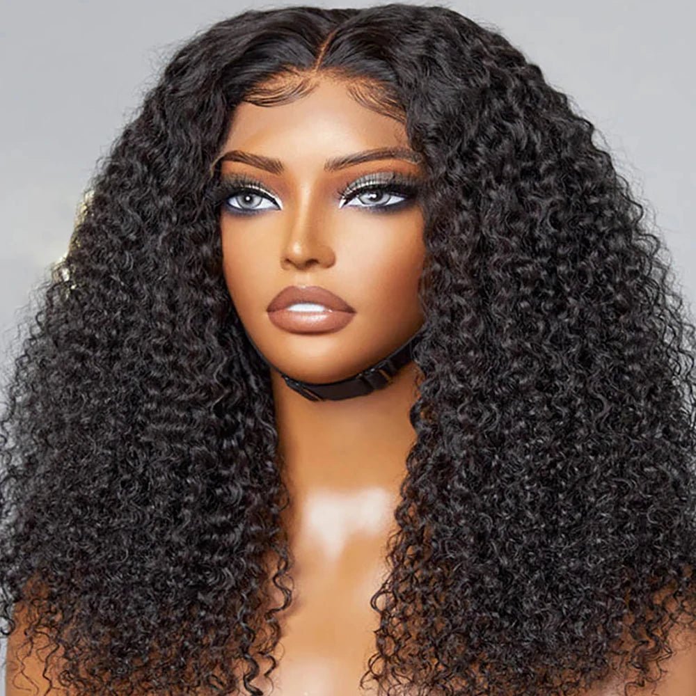 Afro Kinky Deep Curly Wig Pre Plucked Lace  Wig 13x4  Human Hair