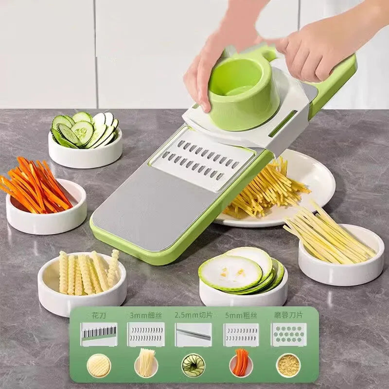 Multifunctional Vegetable Slicer Cutter Shredders Slicer With Basket Fruit Potato Chopper Carrot Grater