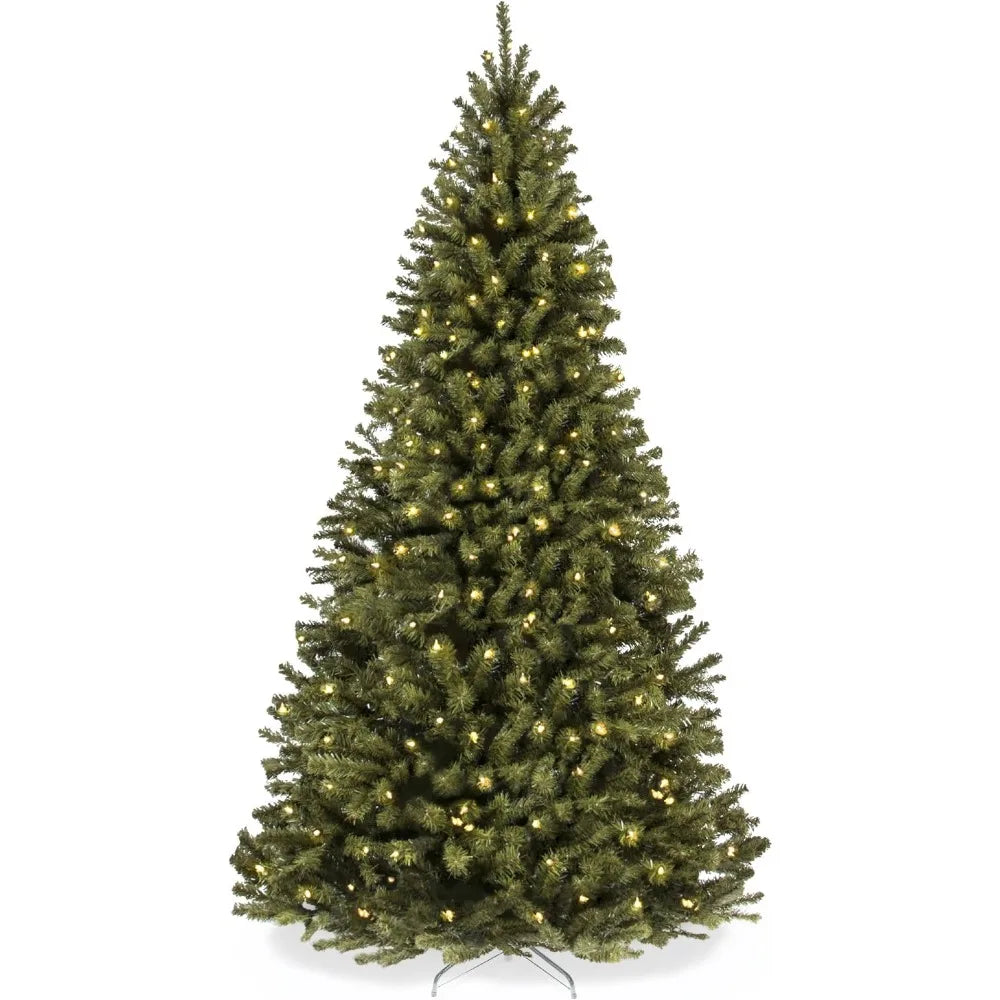 12ft Pre-Lit Spruce Artificial Holiday Christmas Tree for Home, Decoration w/ 1,300 Incandescent Lights, 4,188 Branch Tips