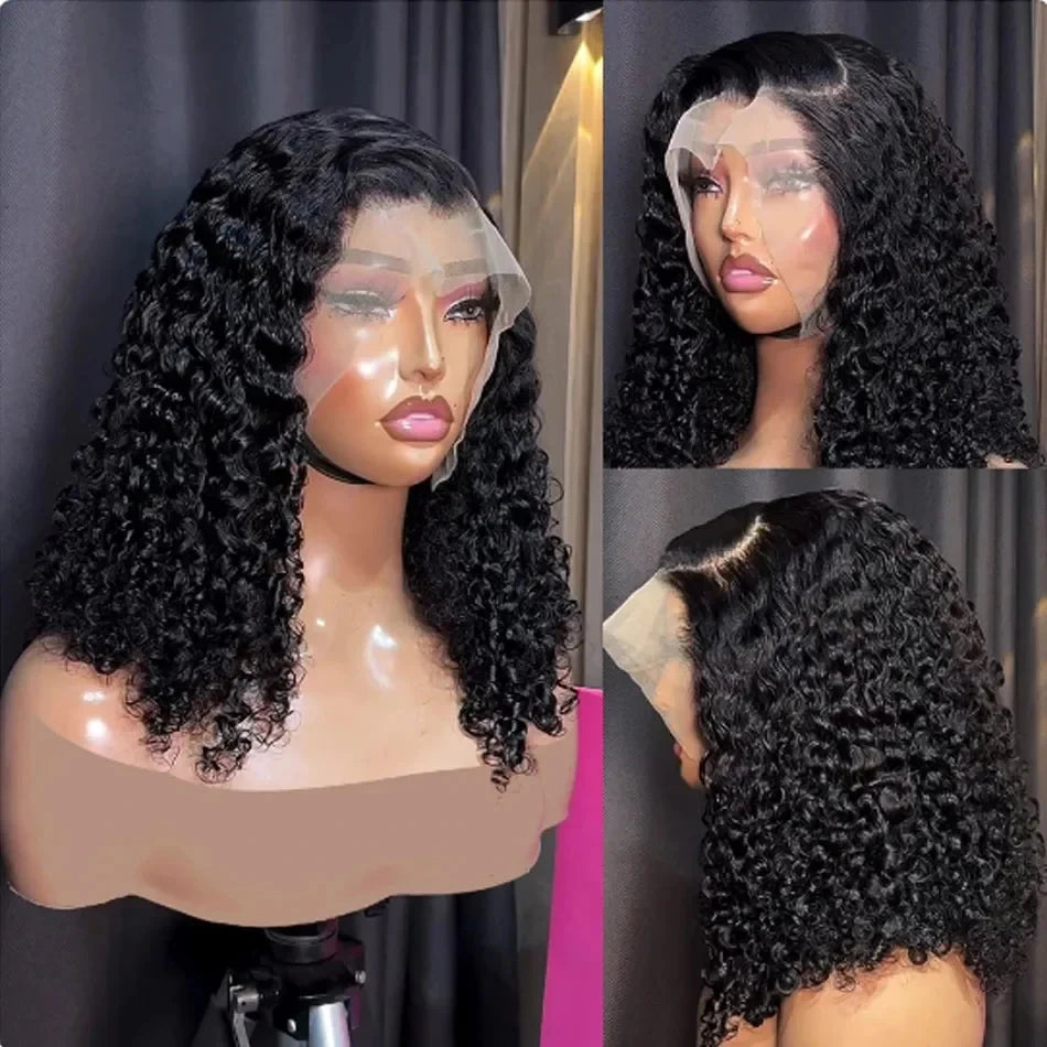 Afro Kinky Deep Curly Wig Pre Plucked Lace  Wig 13x4  Human Hair