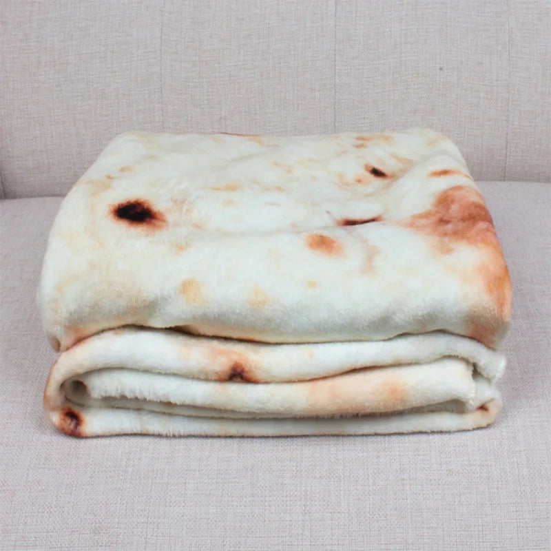 Tortilla Wrap Blanket Soft Round Throw Blanket for Warm or Decoration