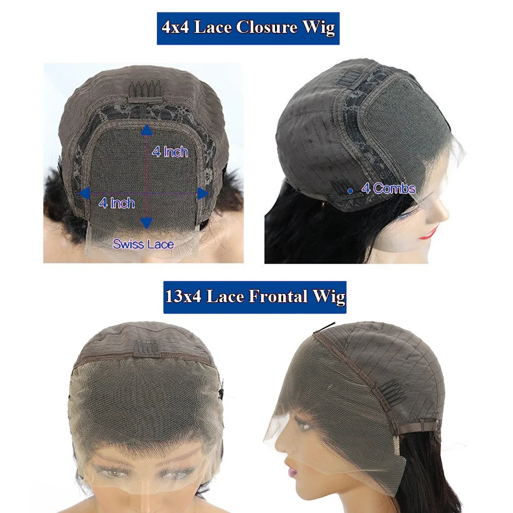 Afro Kinky Deep Curly Wig Pre Plucked Lace  Wig 13x4  Human Hair