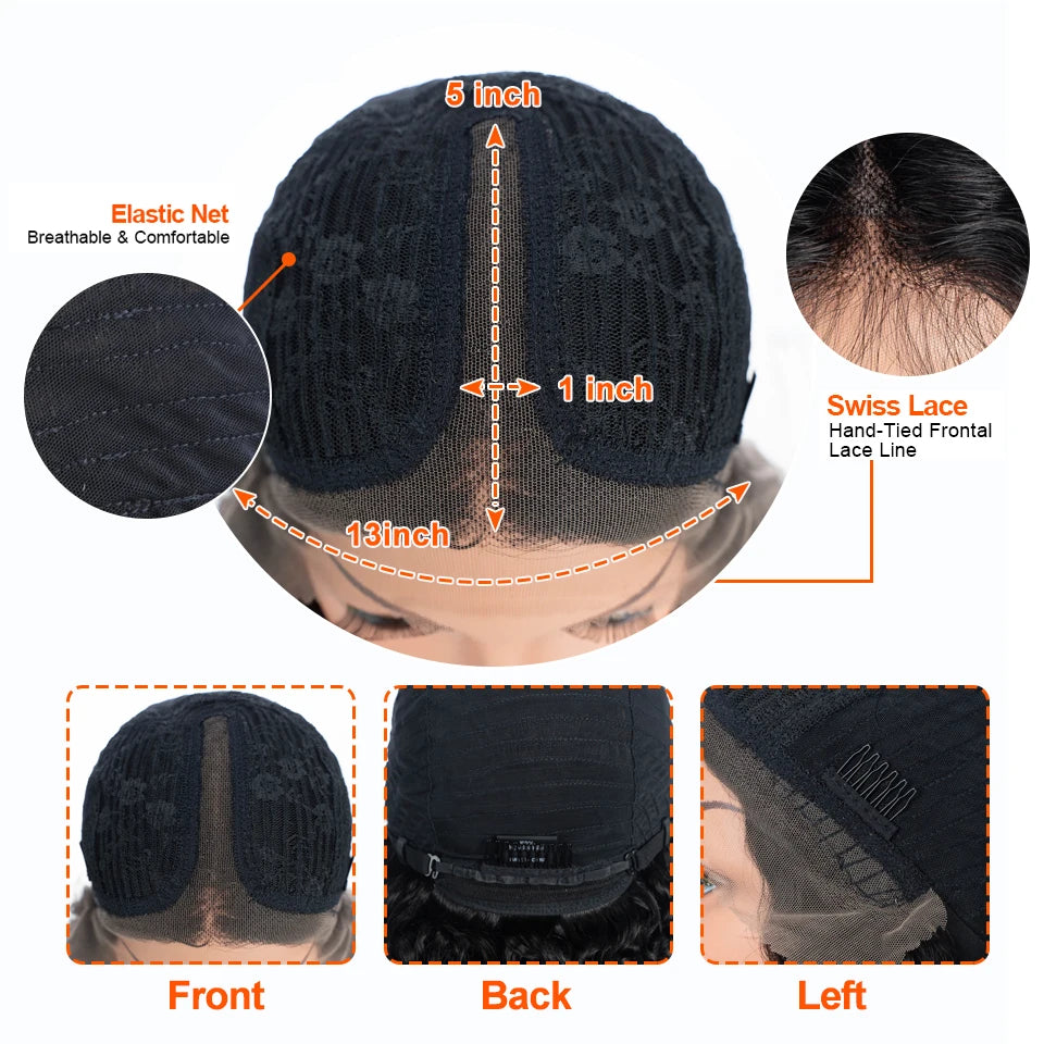 Indian Body Wave Wig 13x5x1 T Lace Wigs Human Hair Wigs T Lace Frontal