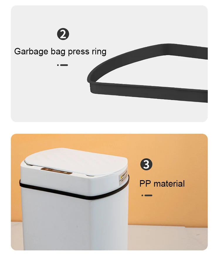 Smart trash can for kitchen House. Smart home Dustbin Wastebasket automatic sensor trash can garbage bin cleaning tools