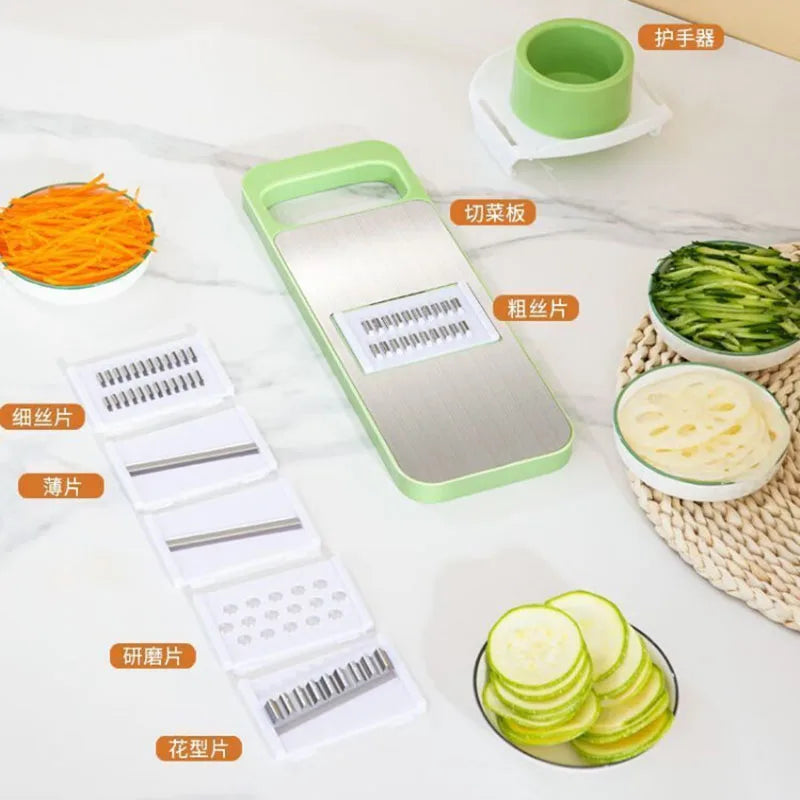 Multifunctional Vegetable Slicer Cutter Shredders Slicer With Basket Fruit Potato Chopper Carrot Grater
