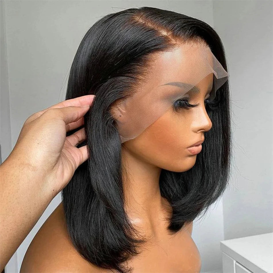 Brazilian 13x4 Hd Lace Front Wig Short Human Hair Wigs