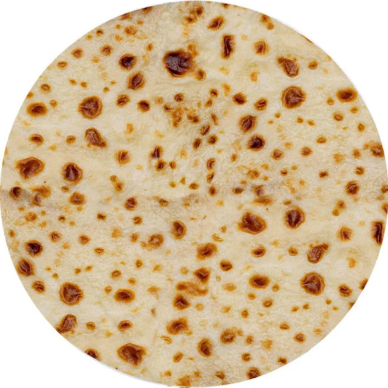 Tortilla Wrap Blanket Soft Round Throw Blanket for Warm or Decoration