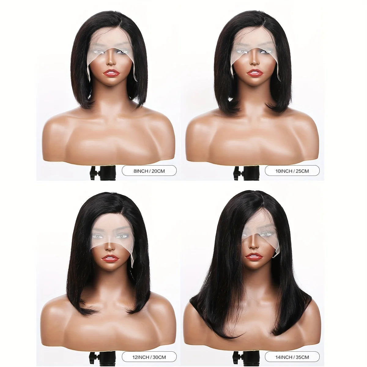 Short Bob Wig Brazilian Hair Lace Front Human Hair Wigs Pre Plucked Natural Color 4x4 Lace  Wigs