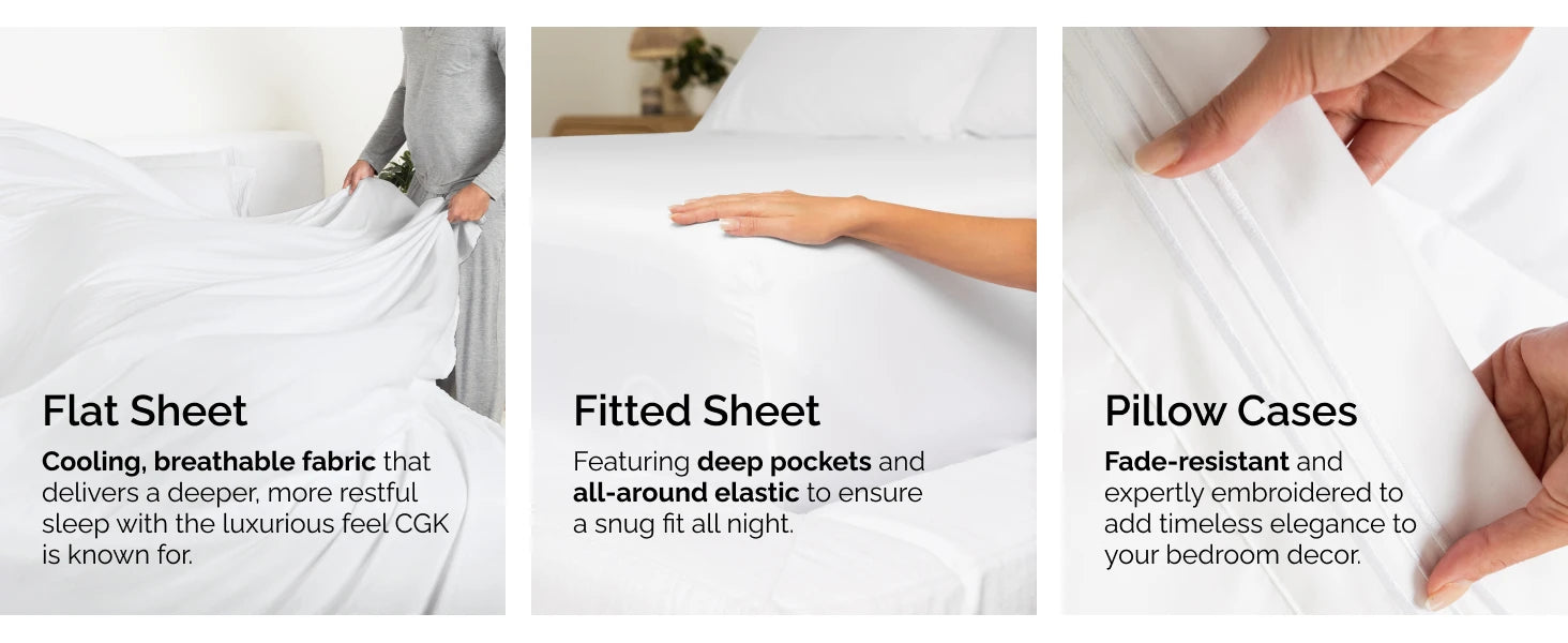 Size 3 Piece Sheet Set - Comfy Breathable & Cooling Sheets - Hotel Luxury Bed Sheets - Deep Pockets