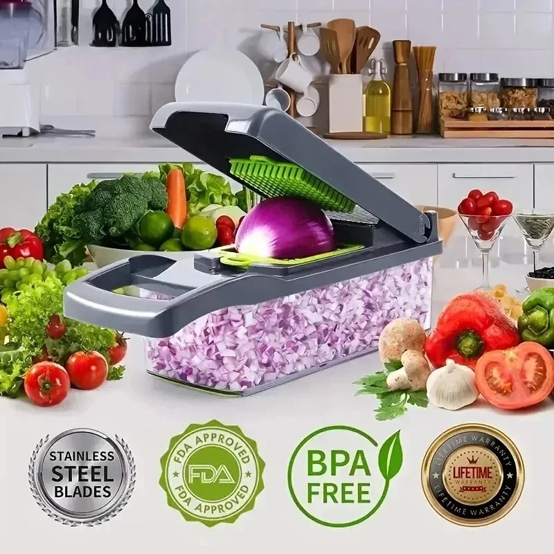 14/16 in 1 kitchen vegetable slicer, household multifunctional vegetable slicer, potato slicer, slicer, salad slicer, and slicer
