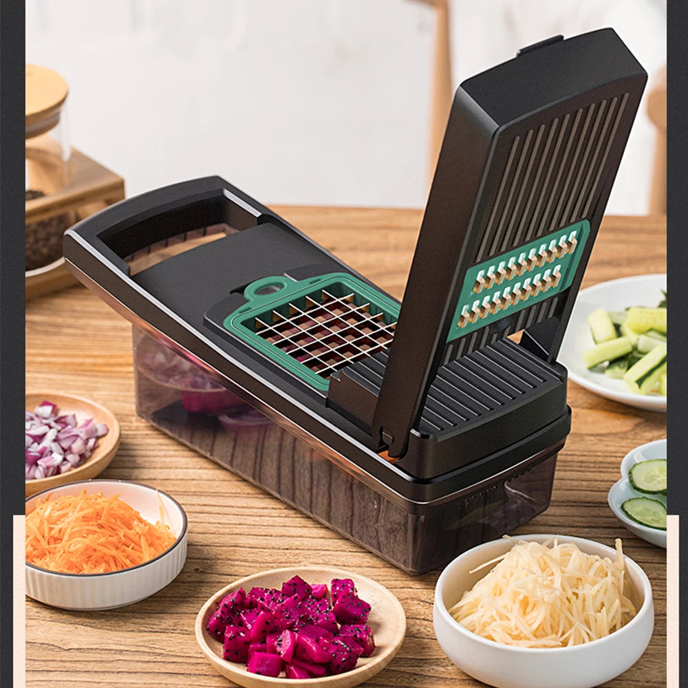 16 in 1 Multifunctional Vegetable Chopper Handle Food Grate Food Chopper Vegetable Slicer Dicer Cut Kitchen Items cocina 2024