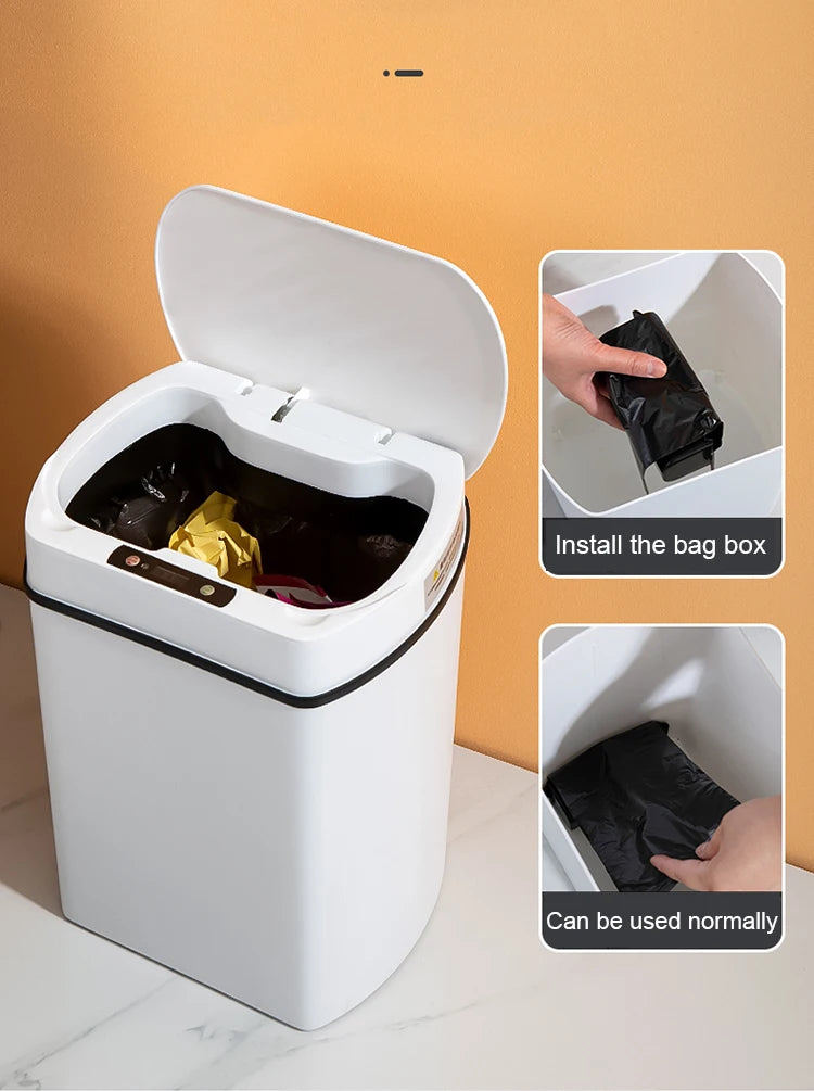 Smart trash can for kitchen House. Smart home Dustbin Wastebasket automatic sensor trash can garbage bin cleaning tools
