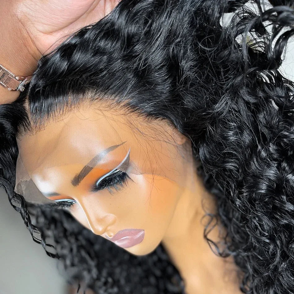 Brazilian Short Bob 250% 13x4 13x6 Lace Frontal Human Hair Deep Wave HD Transparent Curly Closure 5x5 Wig Remy Hair