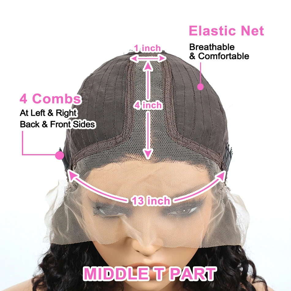 Short Bob Wig Brazilian Hair Lace Front Human Hair Wigs Pre Plucked Natural Color 4x4 Lace  Wigs