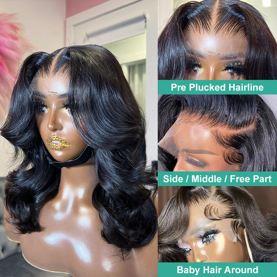 Transparent Body Wave 13x4 13x6 Lace Front Human Hair Wigs Lace Frontal 5x5 Closure Brazilian Remy Hair Wig