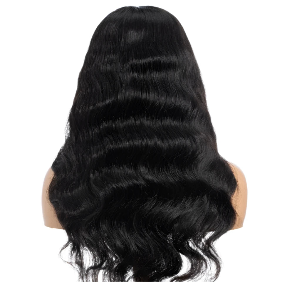 Body Wave Lace Front Human Hair Wigs Transparent Lace Wavy Wigs Pre Plucked T Part Lace Wig
