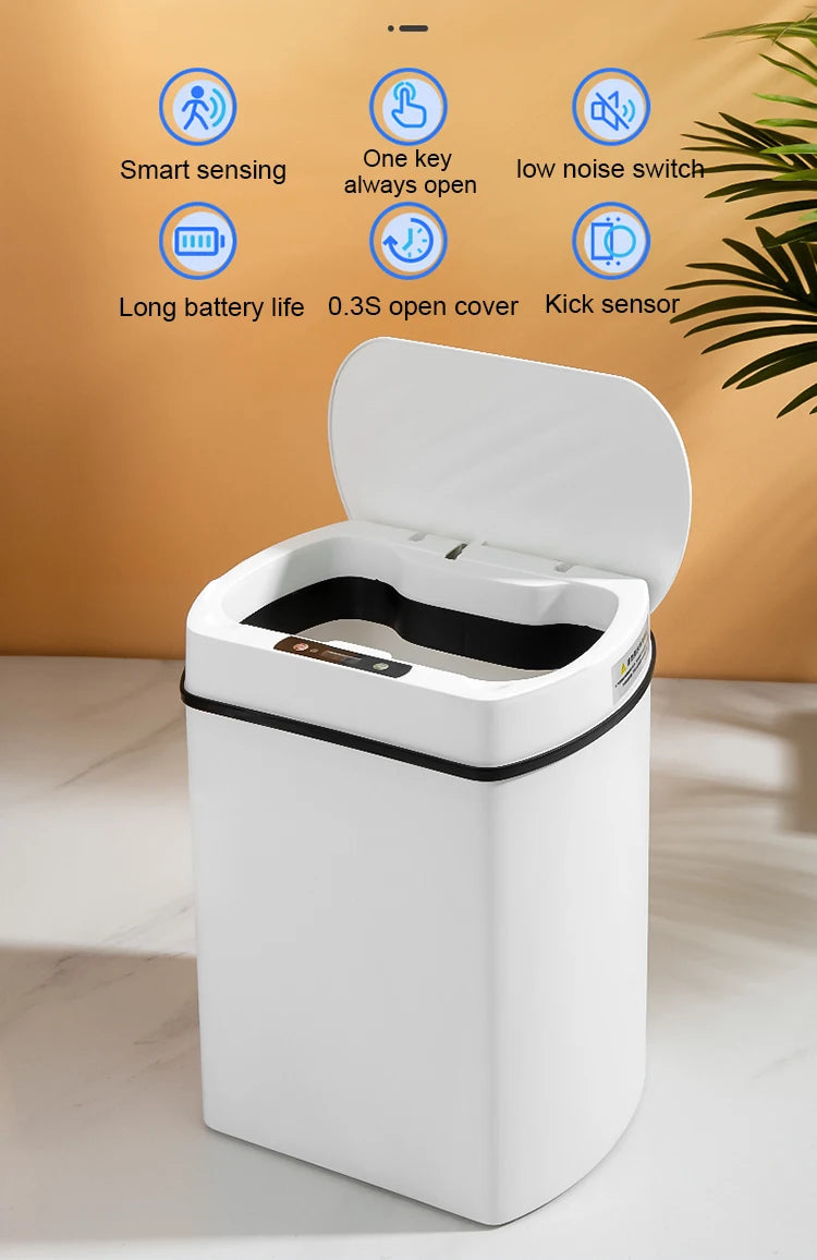 Smart trash can for kitchen House. Smart home Dustbin Wastebasket automatic sensor trash can garbage bin cleaning tools