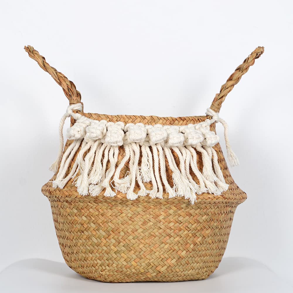Seagrass Belly Basket for Storage Plant Pot - Graceland Home and Living -  