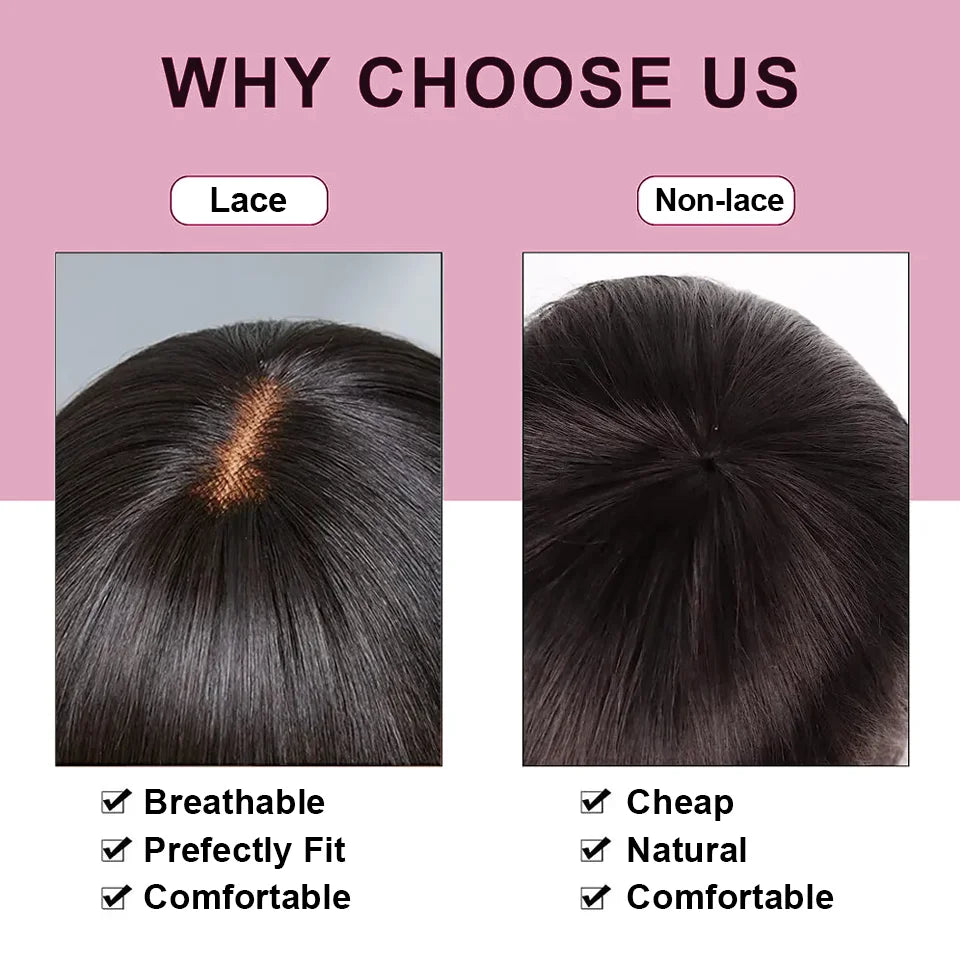 Blonde Short BOB 3x1 Lace Glue less Human Hair Wig Ready To Go Brazilian 1b/30 Straight Bob Bone With Bangs