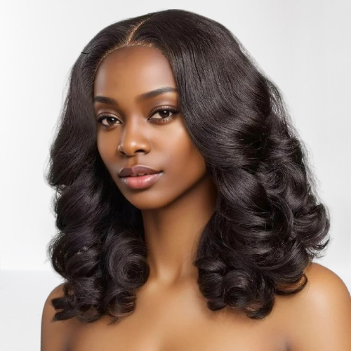Body Wave 4x4 Transparent Lace Front Wig 13x4 Human Hair Wigs 180 Short Loose Body Wave