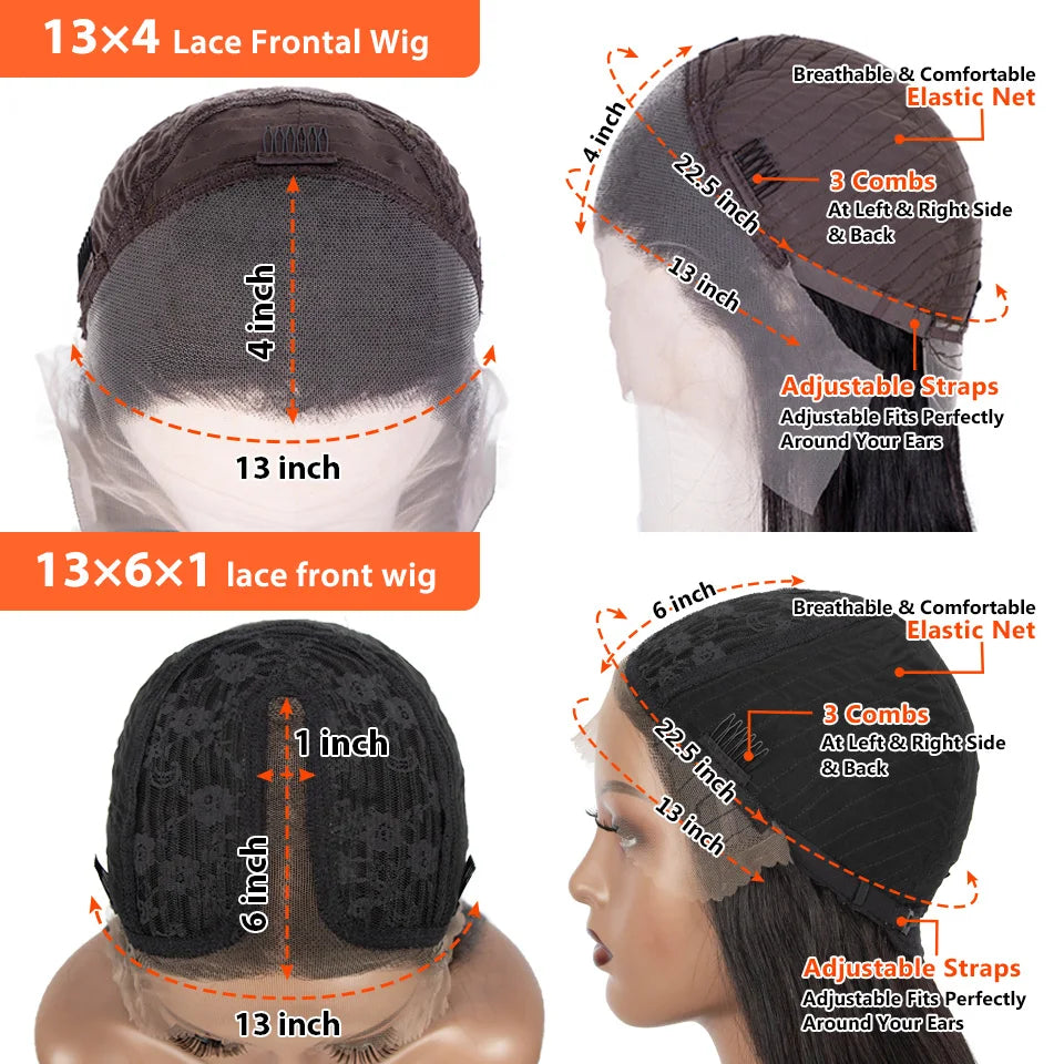 Body Wave Lace Front Human Hair Wigs Transparent Lace Wavy Wigs Pre Plucked T Part Lace Wig