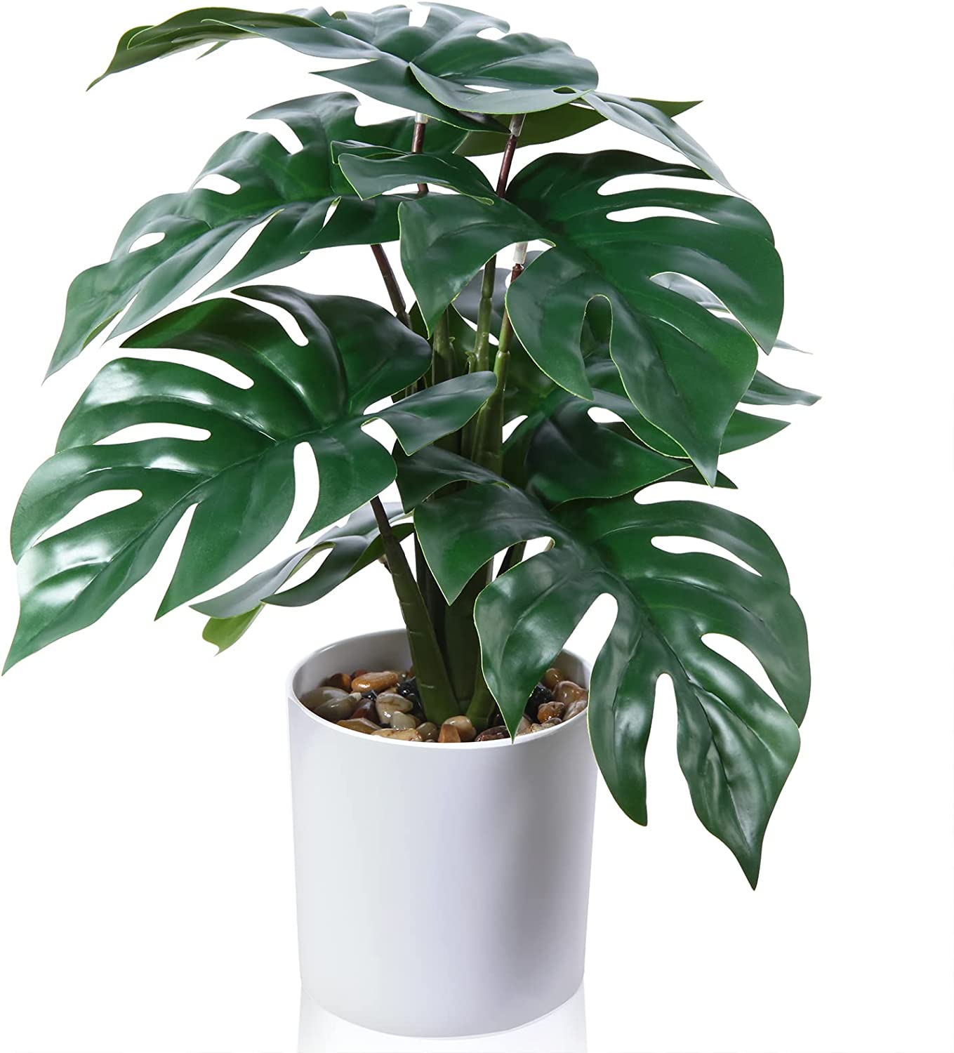 Small Artificial Paradise Palm Tree 16 Inch Fake Areca Palm Plant,Faux Desk Plant in Pot - Graceland Home and Living -  